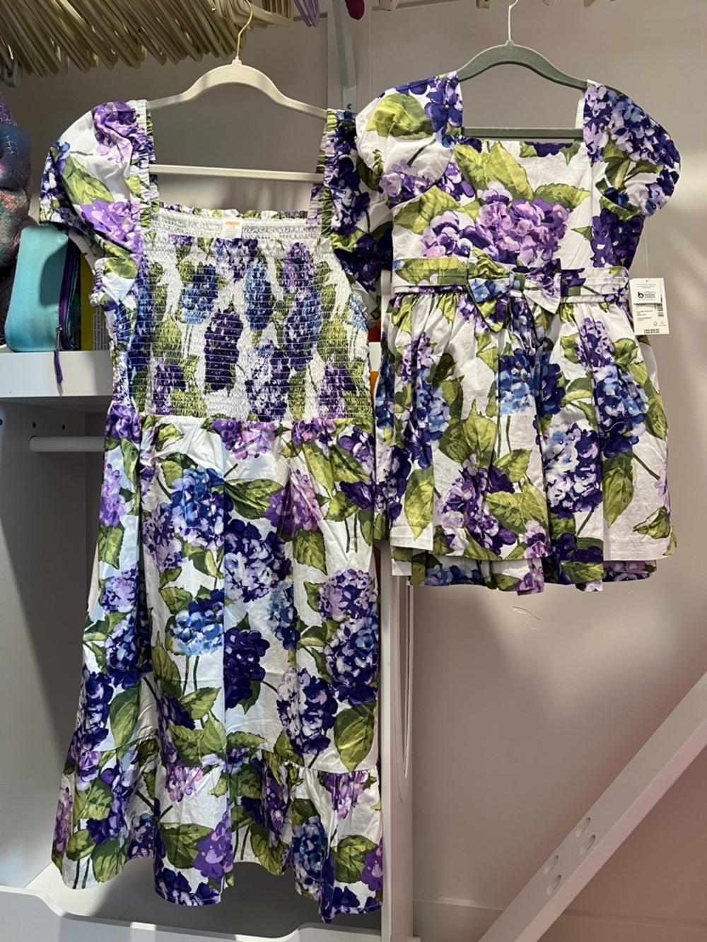 Girls' Purple Hydrangea Floral Dress Mommy and Me!